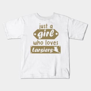 Girls who loves tarsiers women sweet maki monkeys Kids T-Shirt